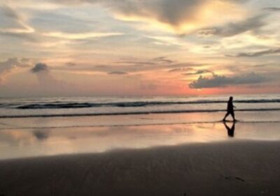 Sunset At Morjim Beach