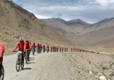 Kung Fu nuns cycle up Himalayas